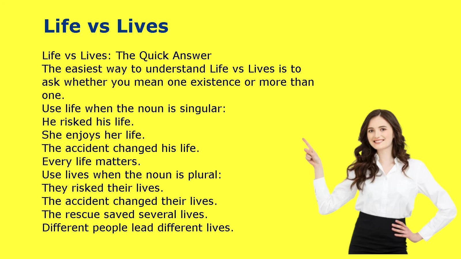Life vs Lives