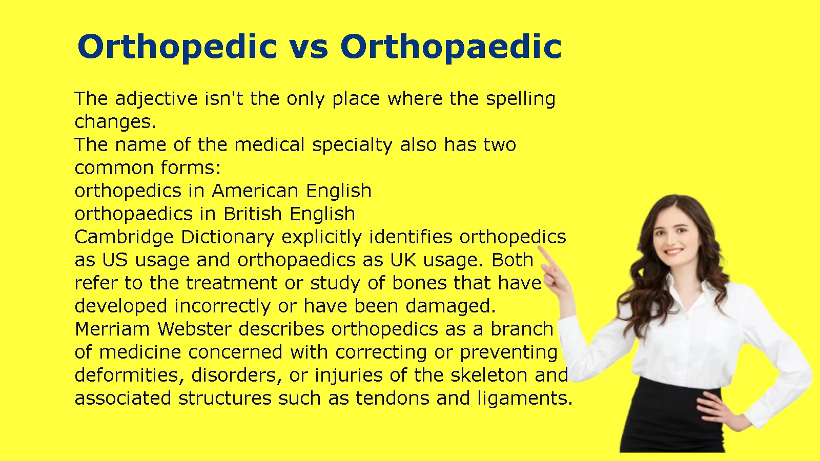 Orthopedic vs Orthopaedic