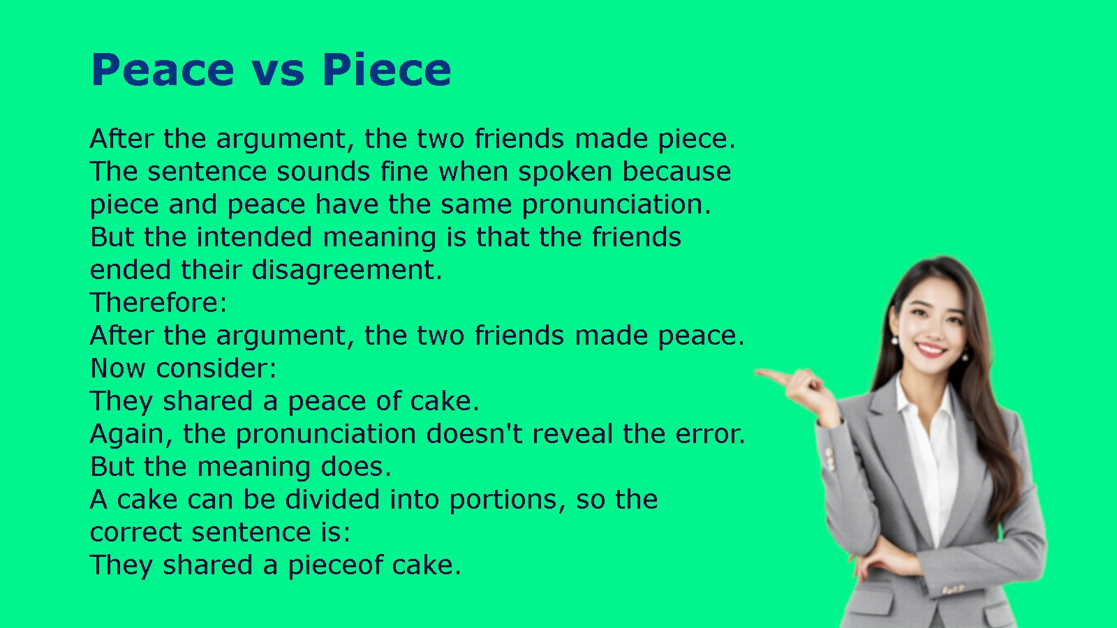 Peace vs Piece