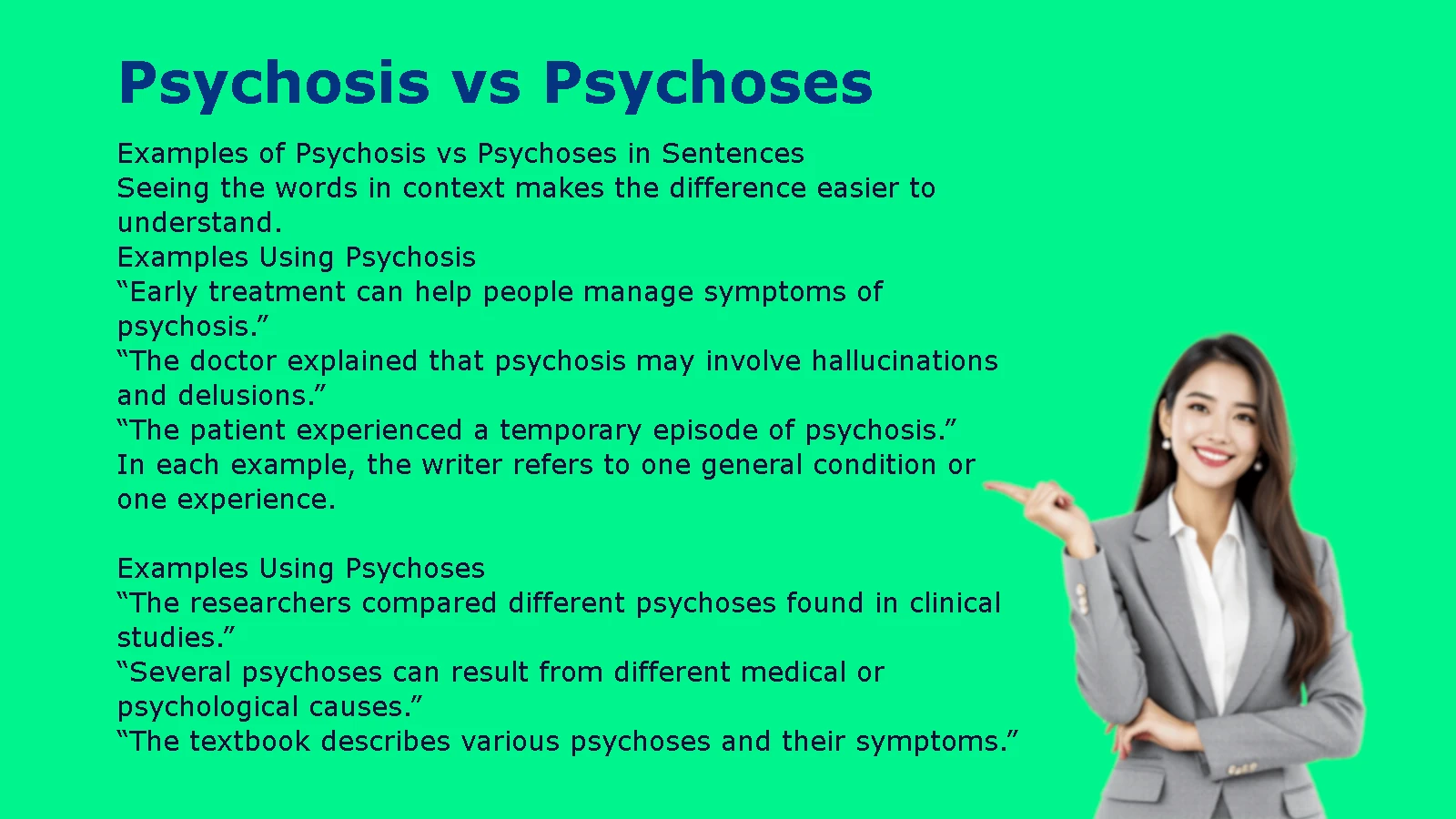 Psychosis vs Psychoses