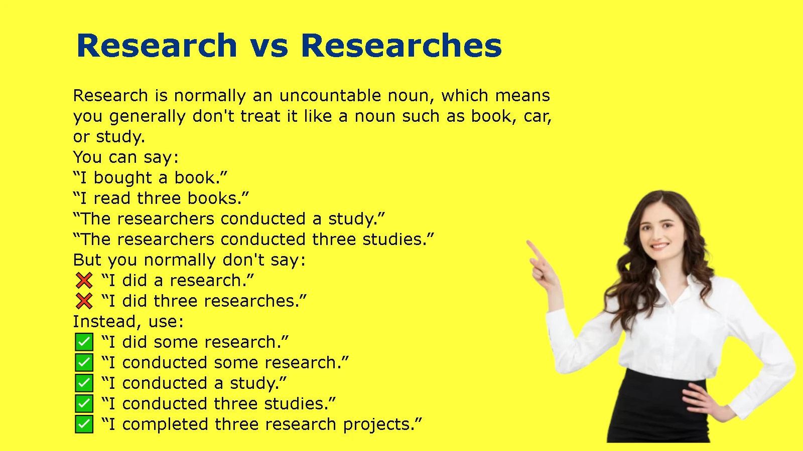 Research vs Researches
