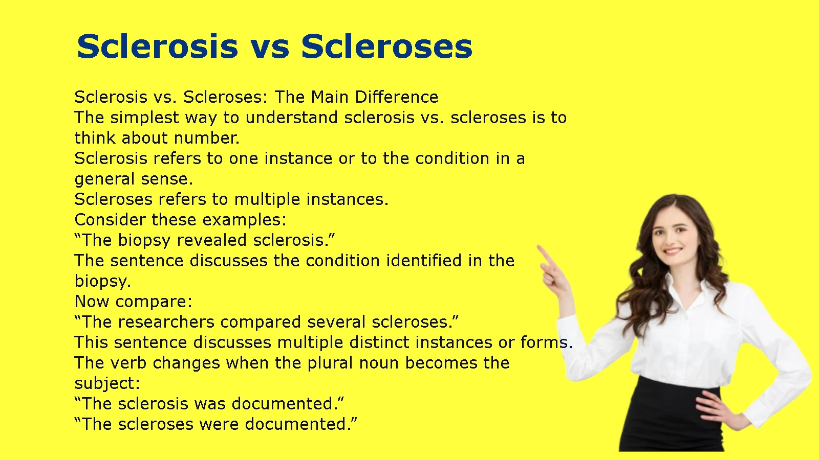 Sclerosis vs Scleroses