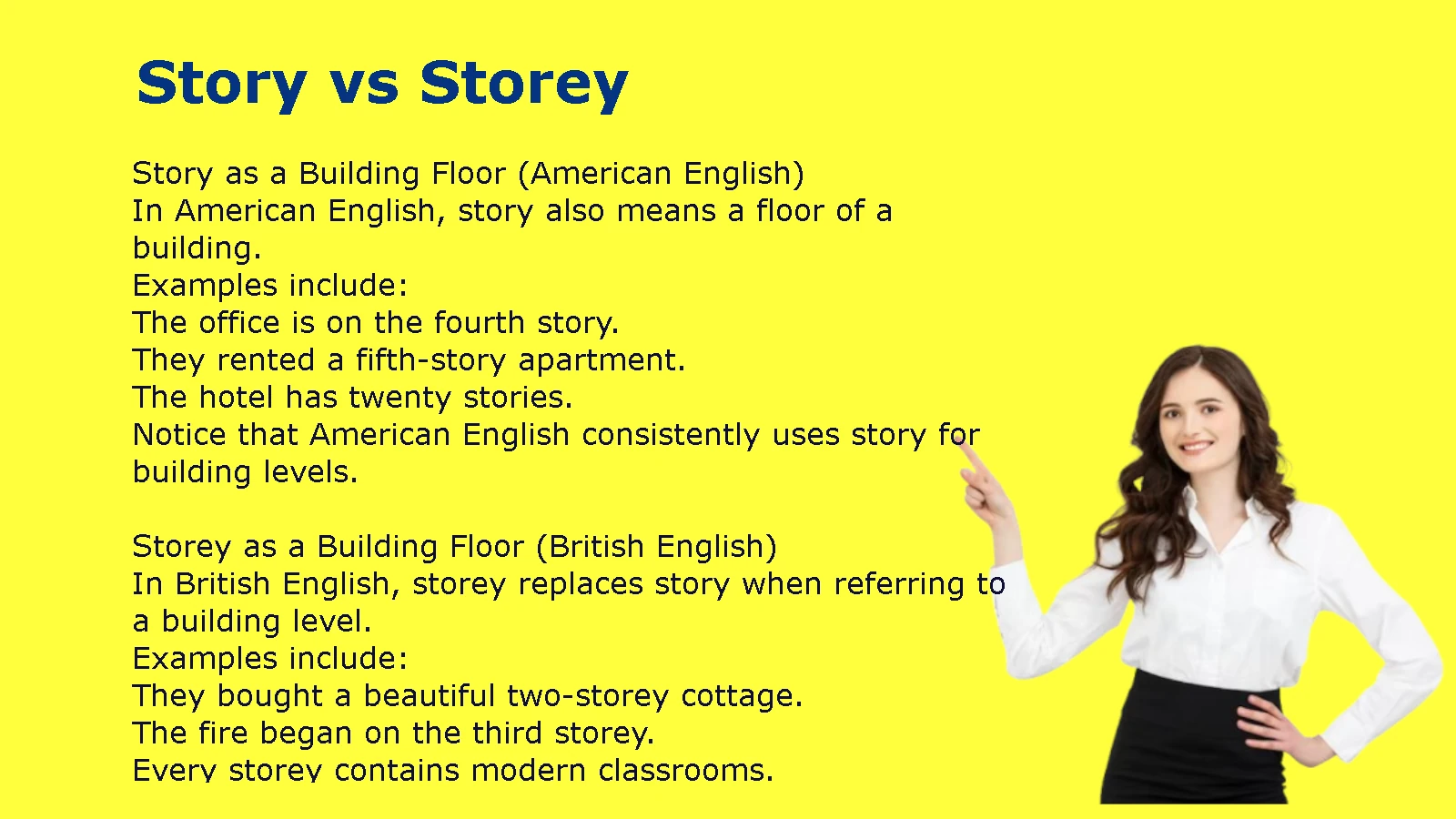 Story vs Storey