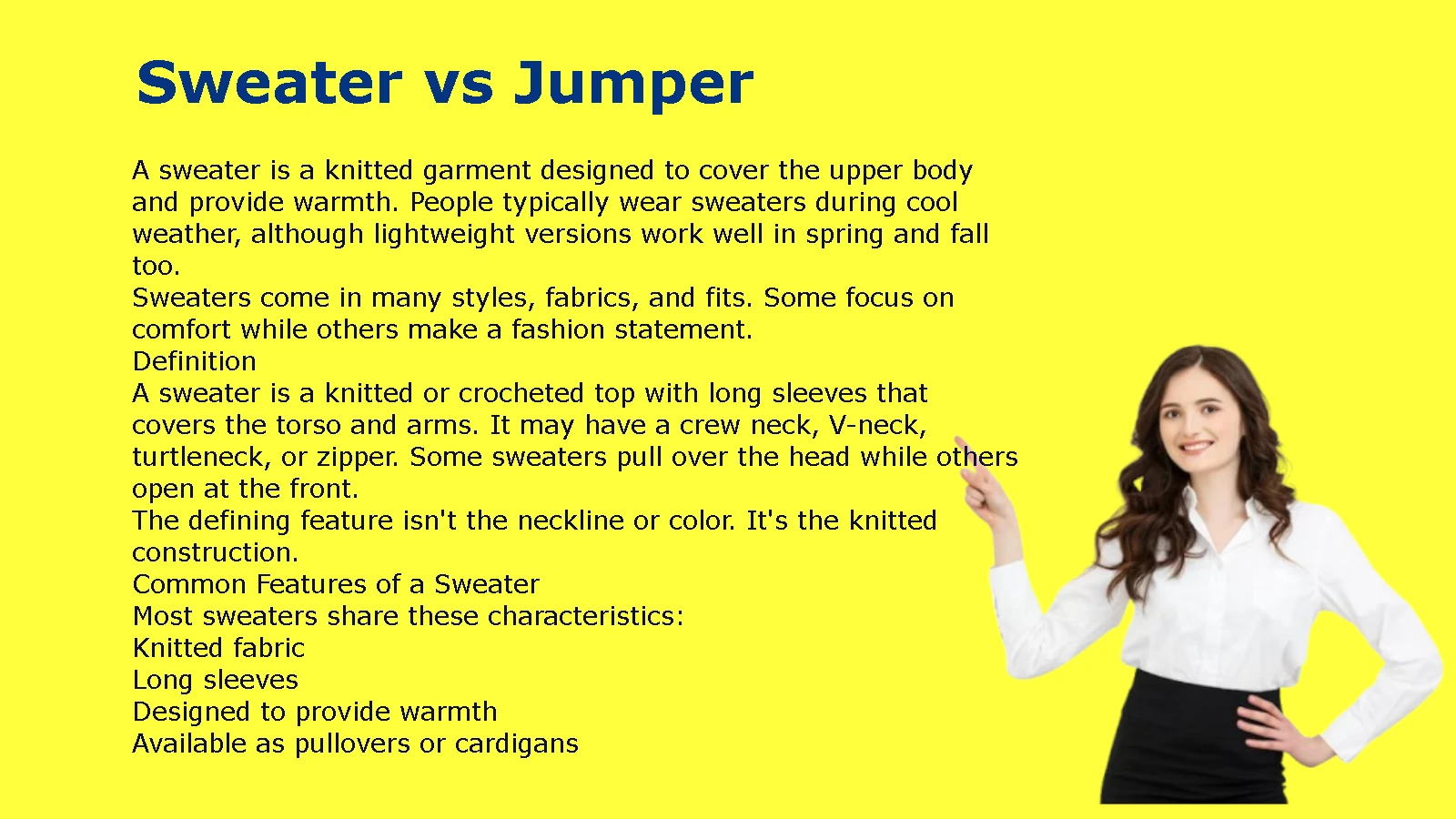 Sweater vs Jumper