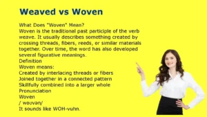 Weaved vs Woven