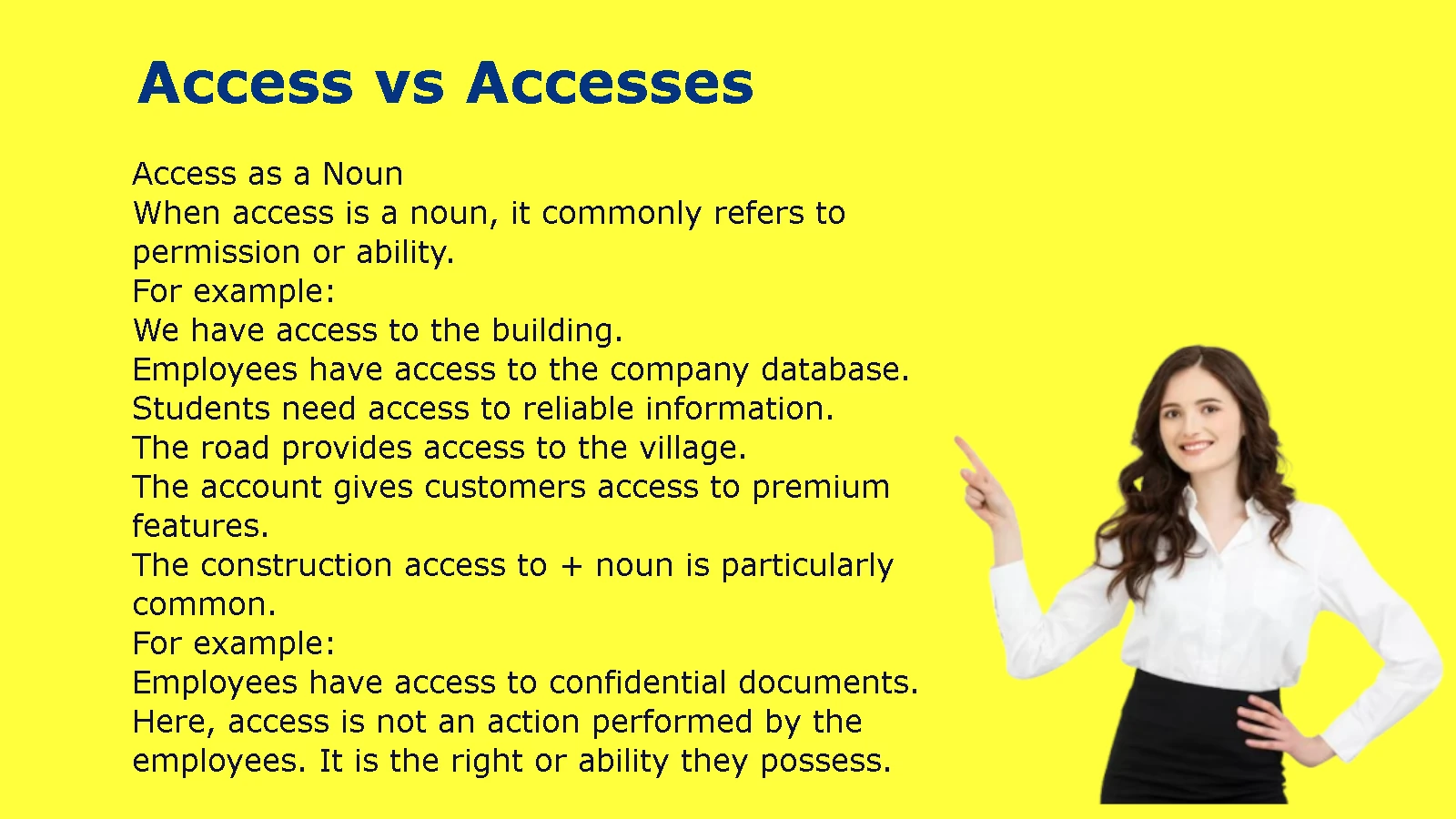 Access vs Accesses