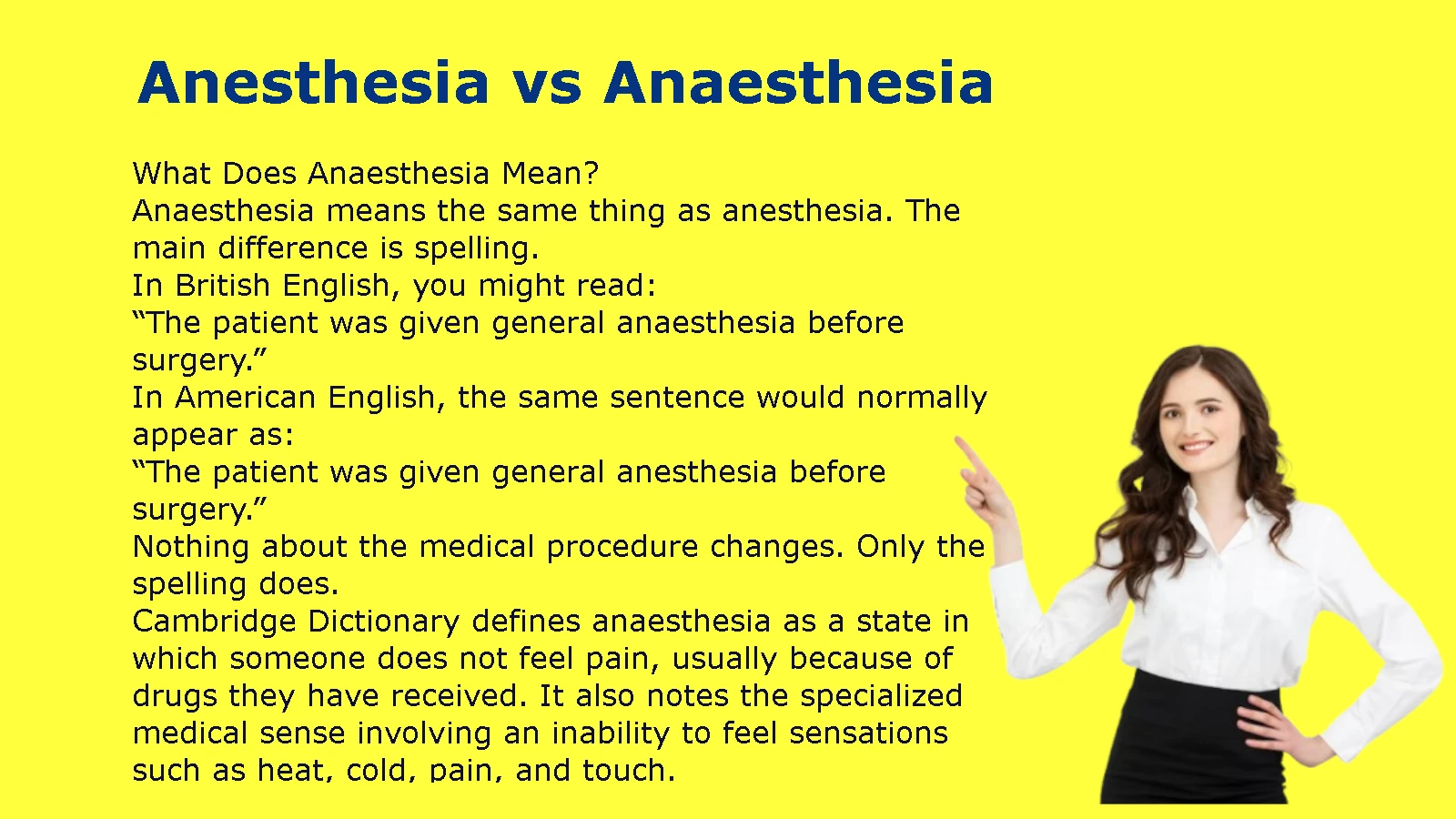 Anesthesia vs Anaesthesia