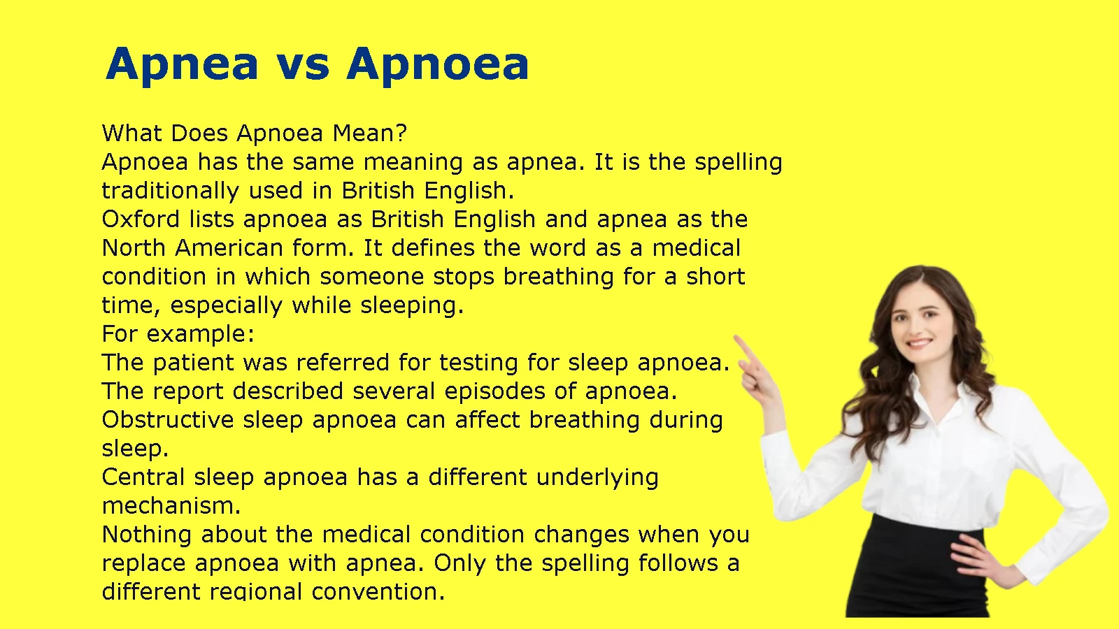 Apnea vs Apnoea