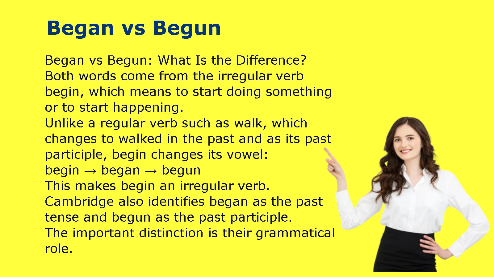 Began vs Begun