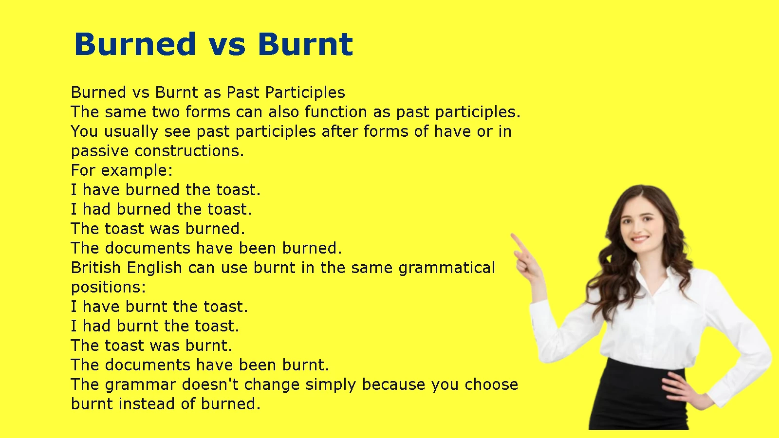 Burned vs Burnt