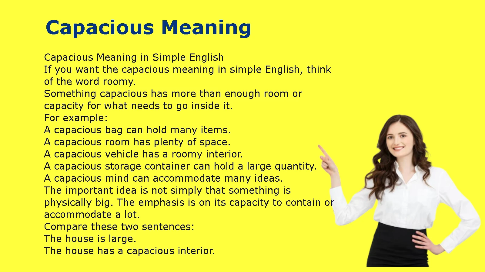Capacious Meaning