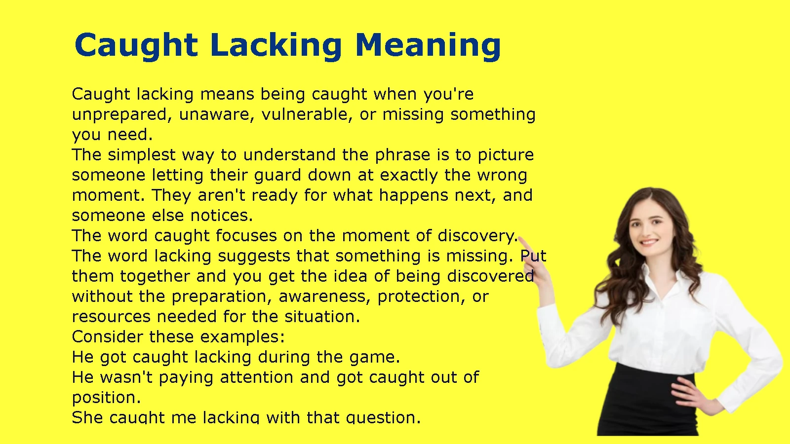 Caught Lacking Meaning