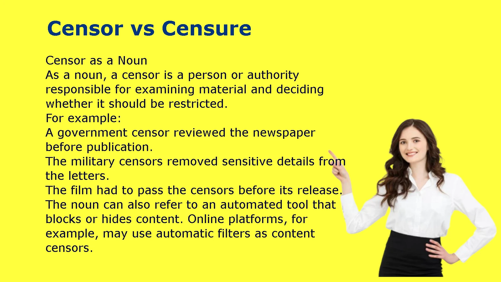 Censor vs Censure