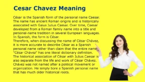 Cesar Chavez Meaning