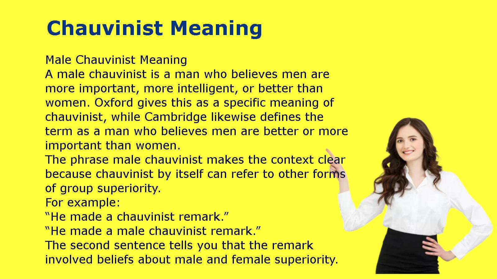 Chauvinist Meaning