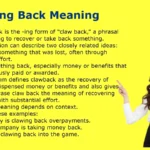 Clawing Back Meaning