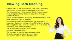 Clawing Back Meaning