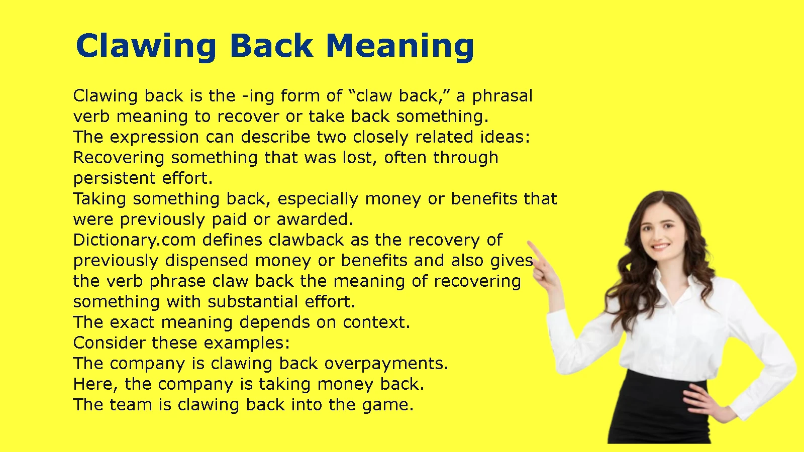 Clawing Back Meaning