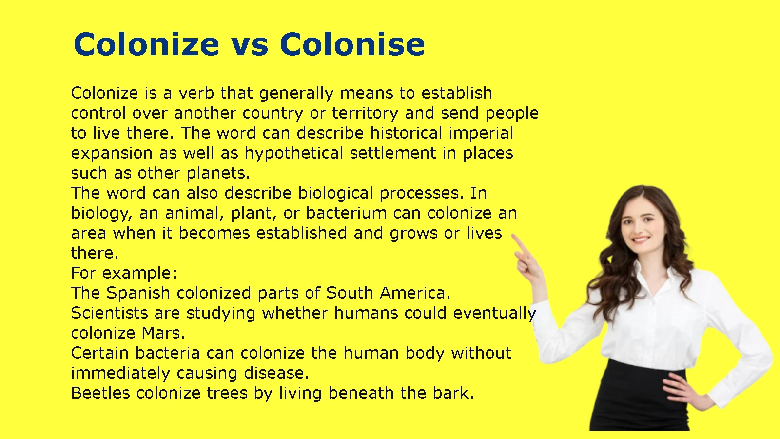 Colonize vs Colonise
