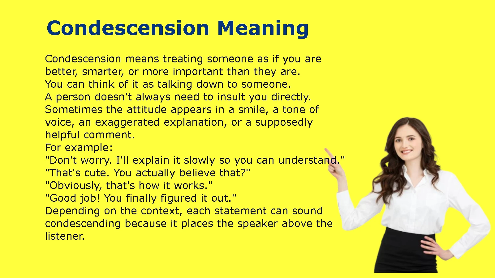 Condescension Meaning
