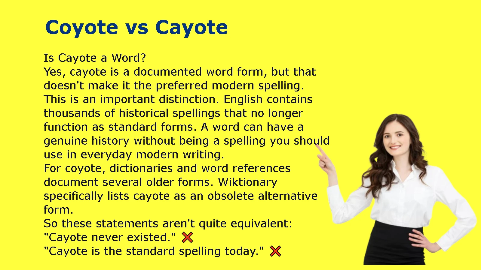 Coyote vs Cayote
