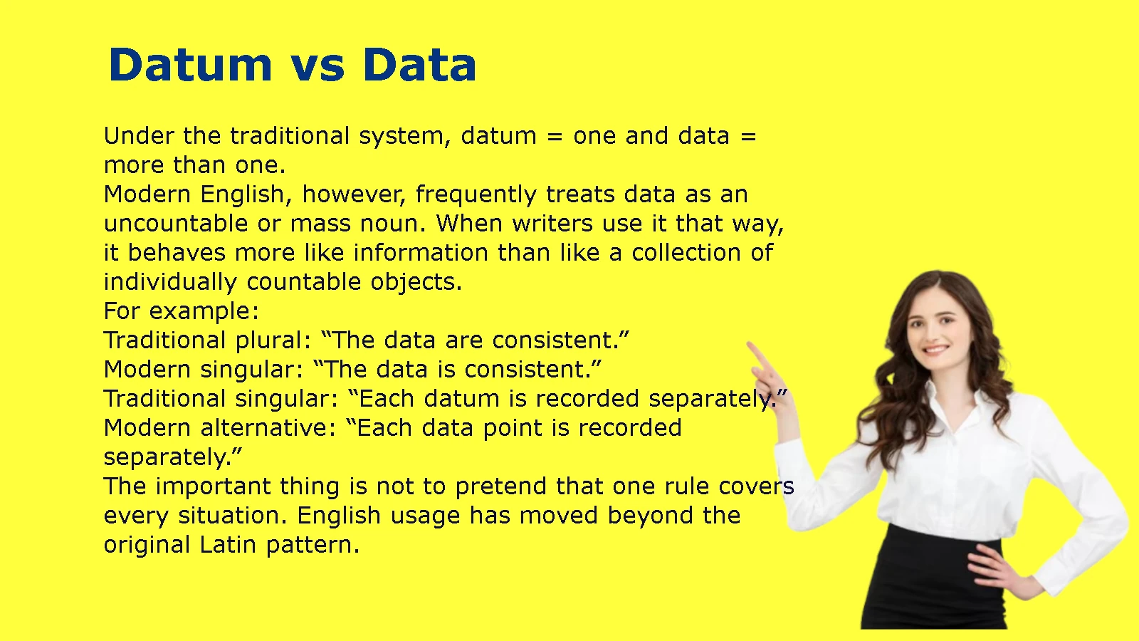 Datum vs Data