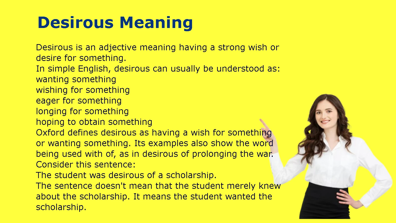Desirous Meaning