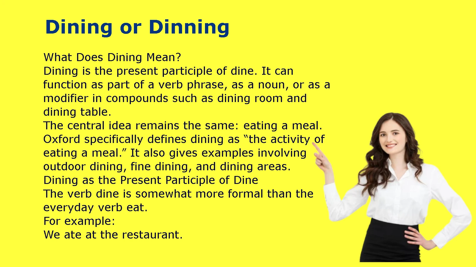 Dining vs Dinning