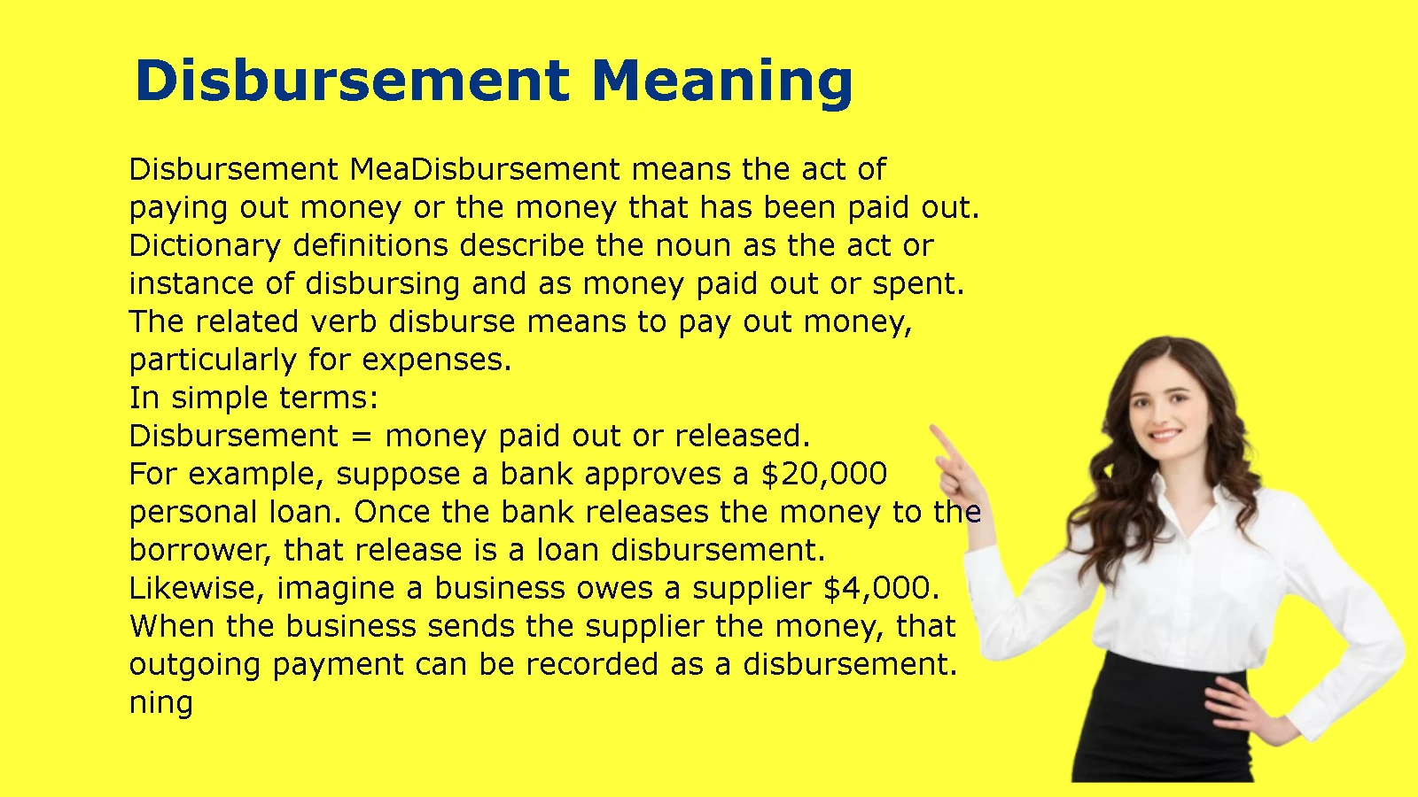 Disbursement Meaning