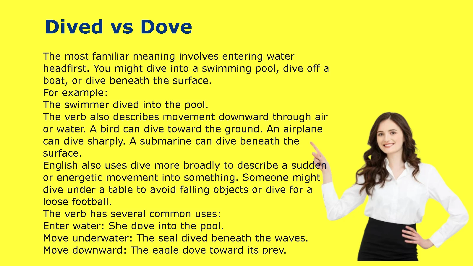 Dived vs Dove