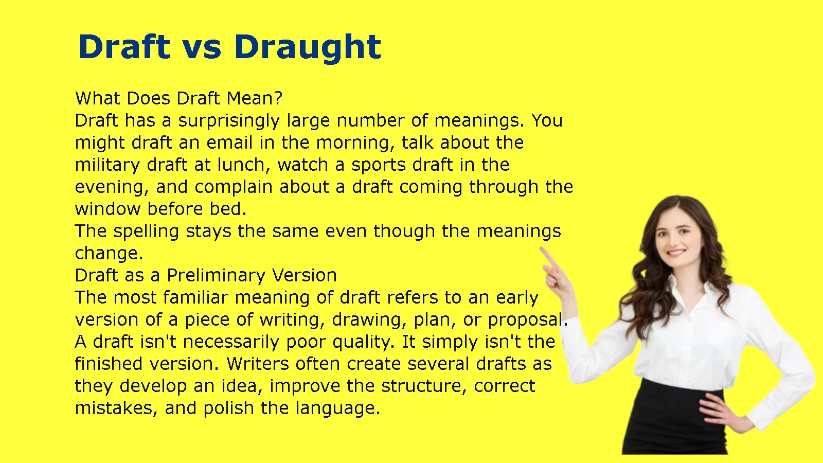 Draft vs Draught