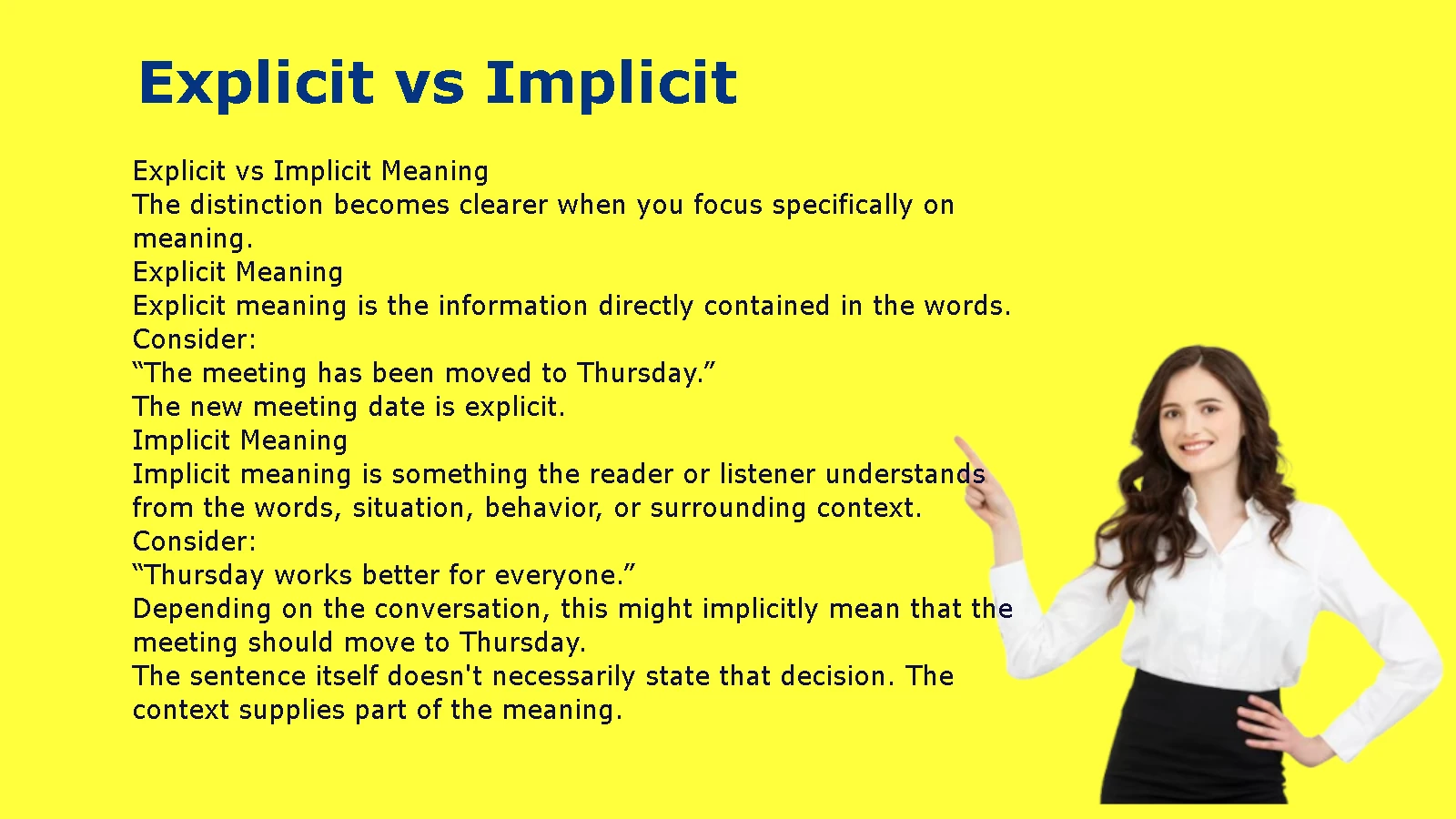 Explicit vs Implicit