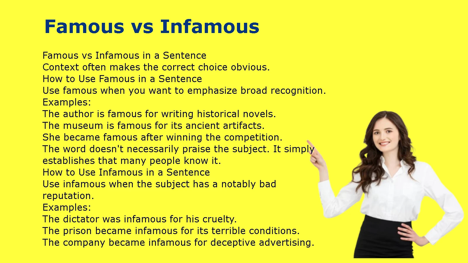 Famous vs Infamous