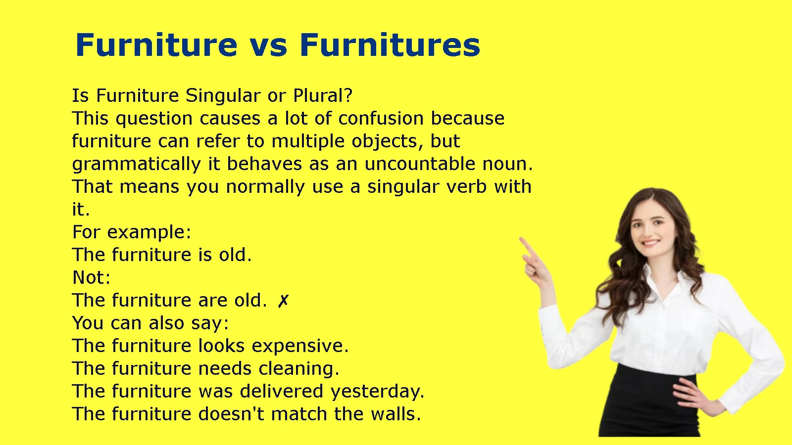 Furniture vs Furnitures