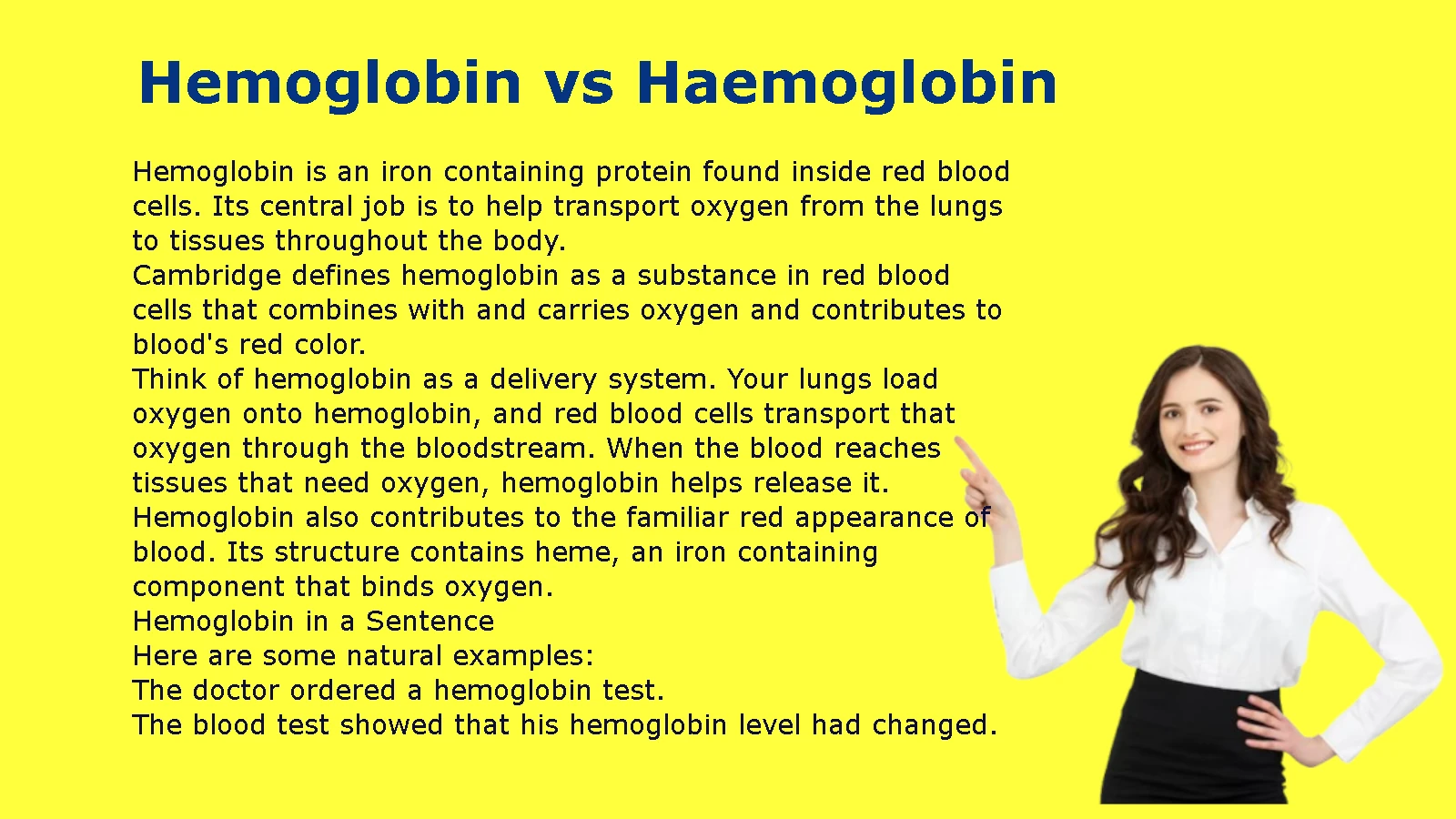 Hemoglobin vs Haemoglobin