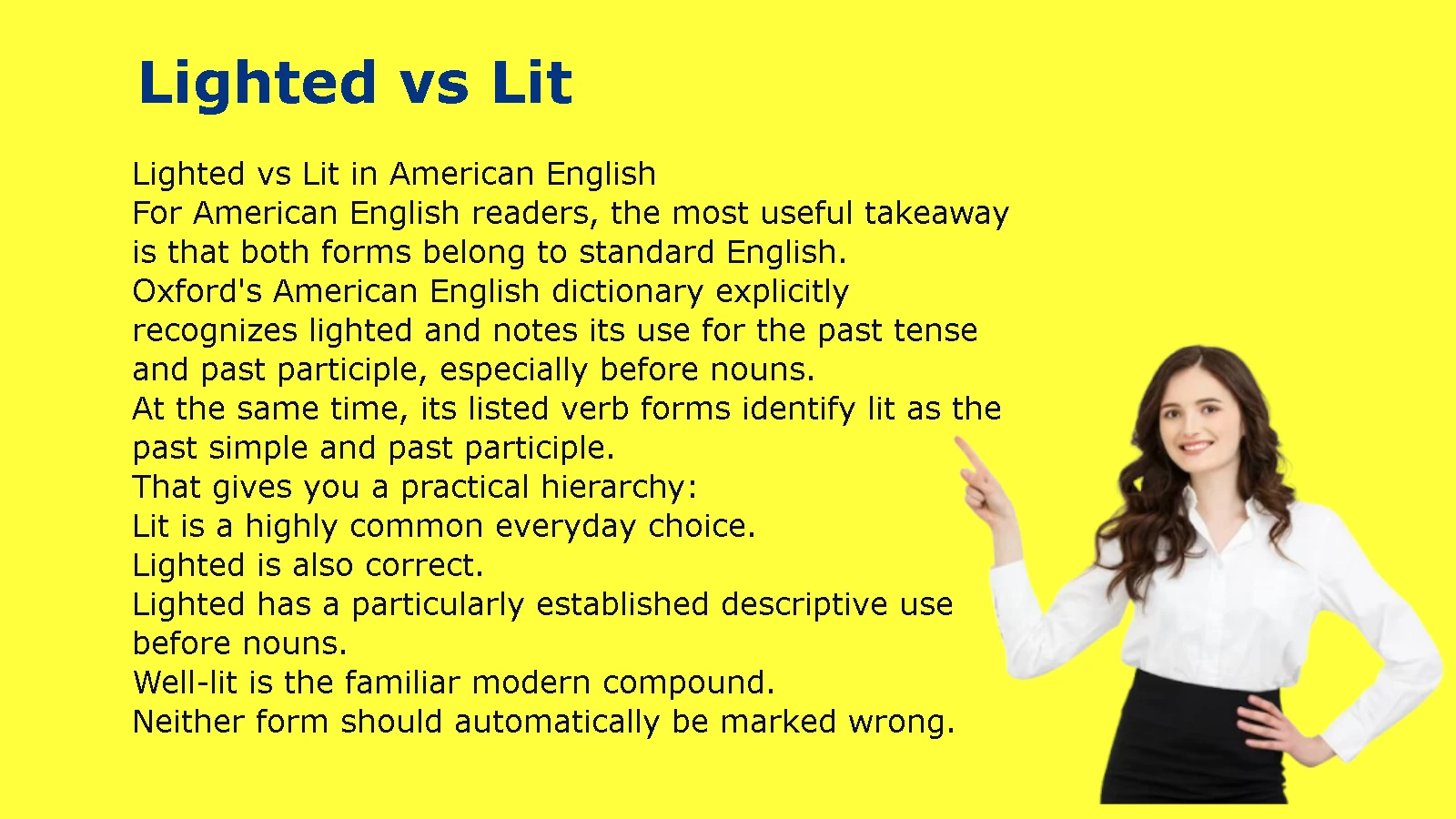 Lighted vs Lit