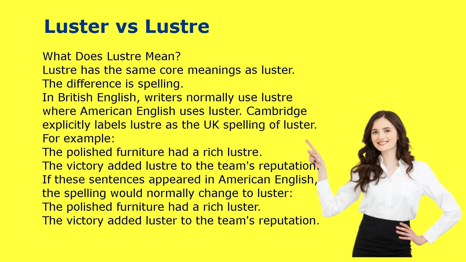 Luster vs Lustre