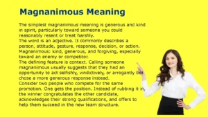 Magnanimous Meaning