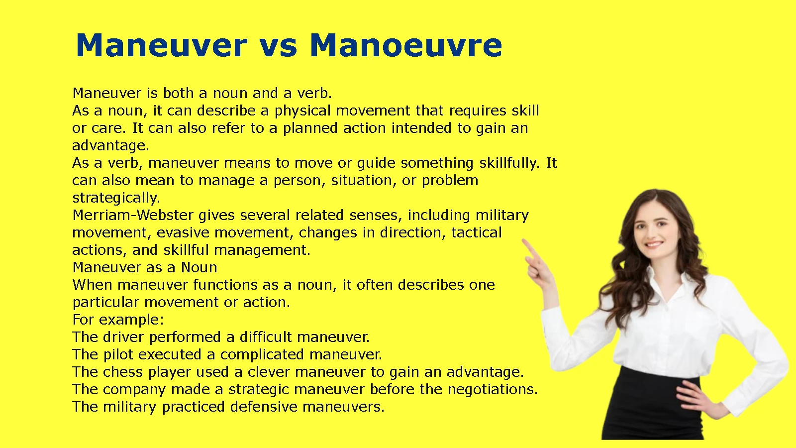 Maneuver vs Manoeuvre
