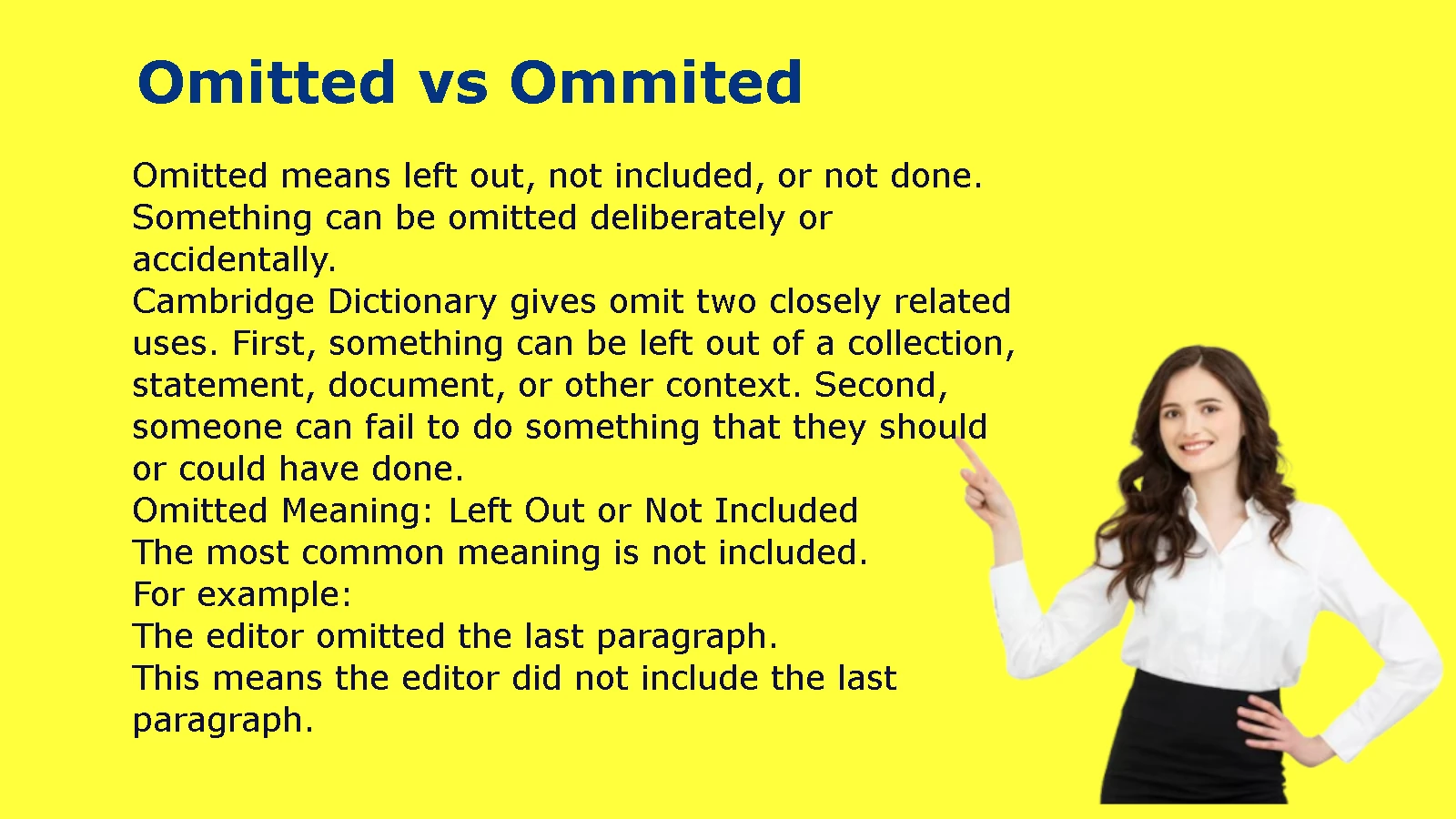 Omitted vs Ommited