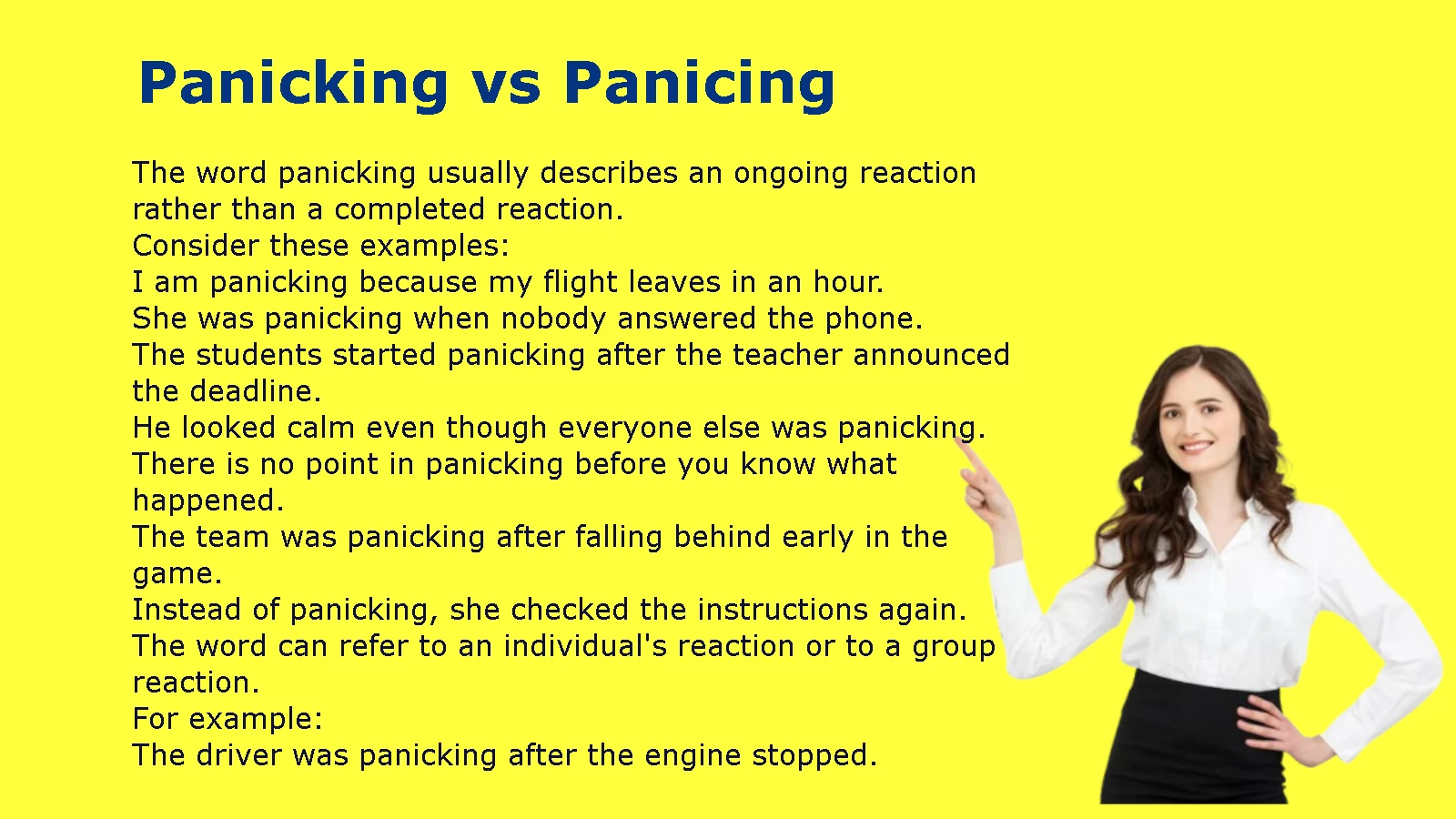Panicking vs Panicing