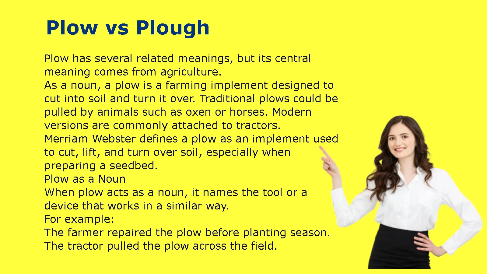 Plow vs Plough