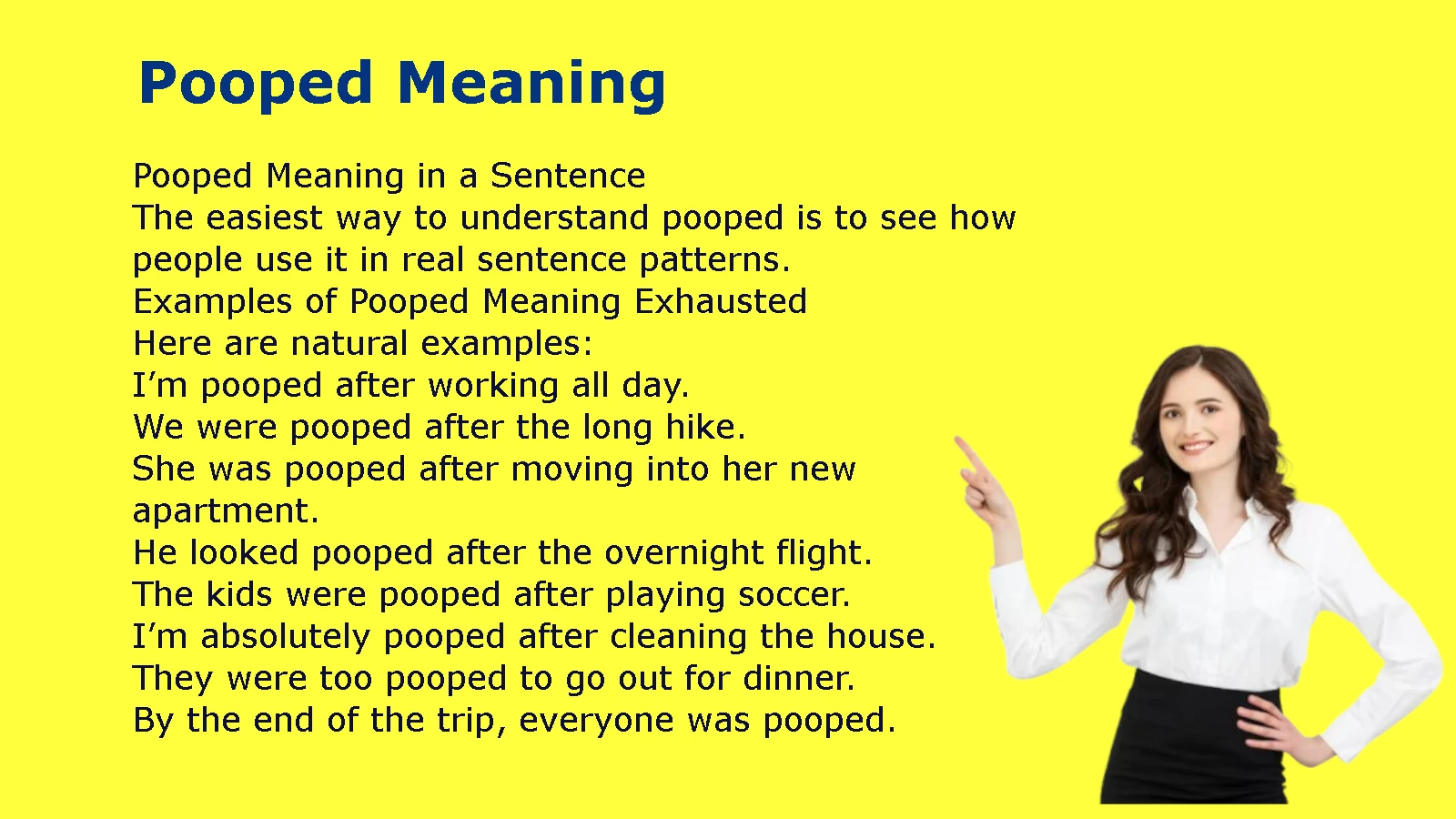 Pooped Meaning