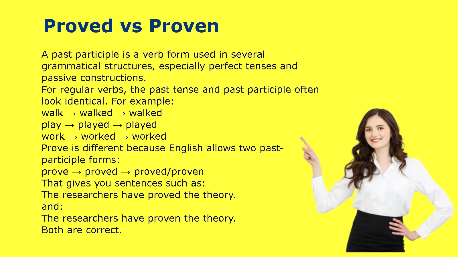 Proved vs Proven