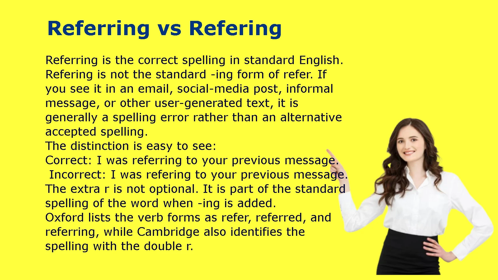 Referring vs Refering