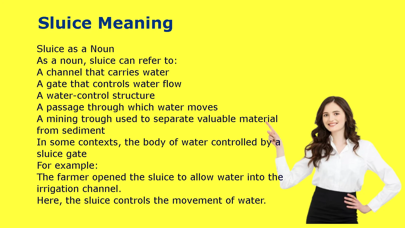 Sluice Meaning