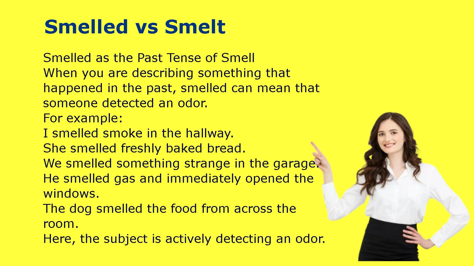Smelled vs Smelt