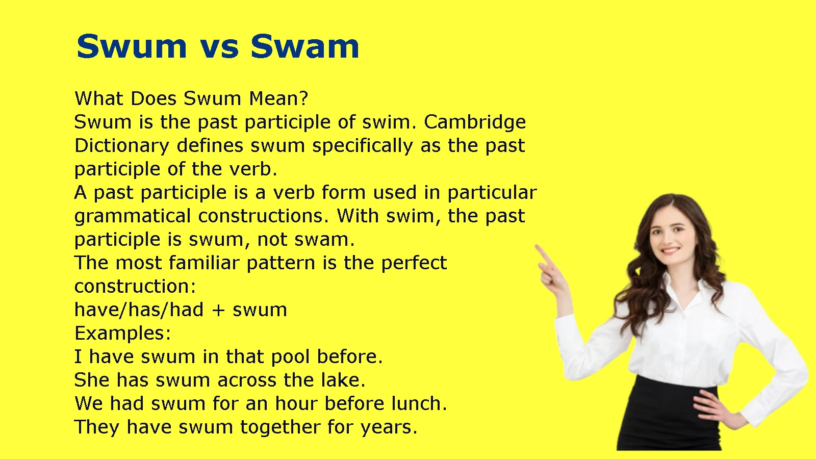 Swum vs Swam