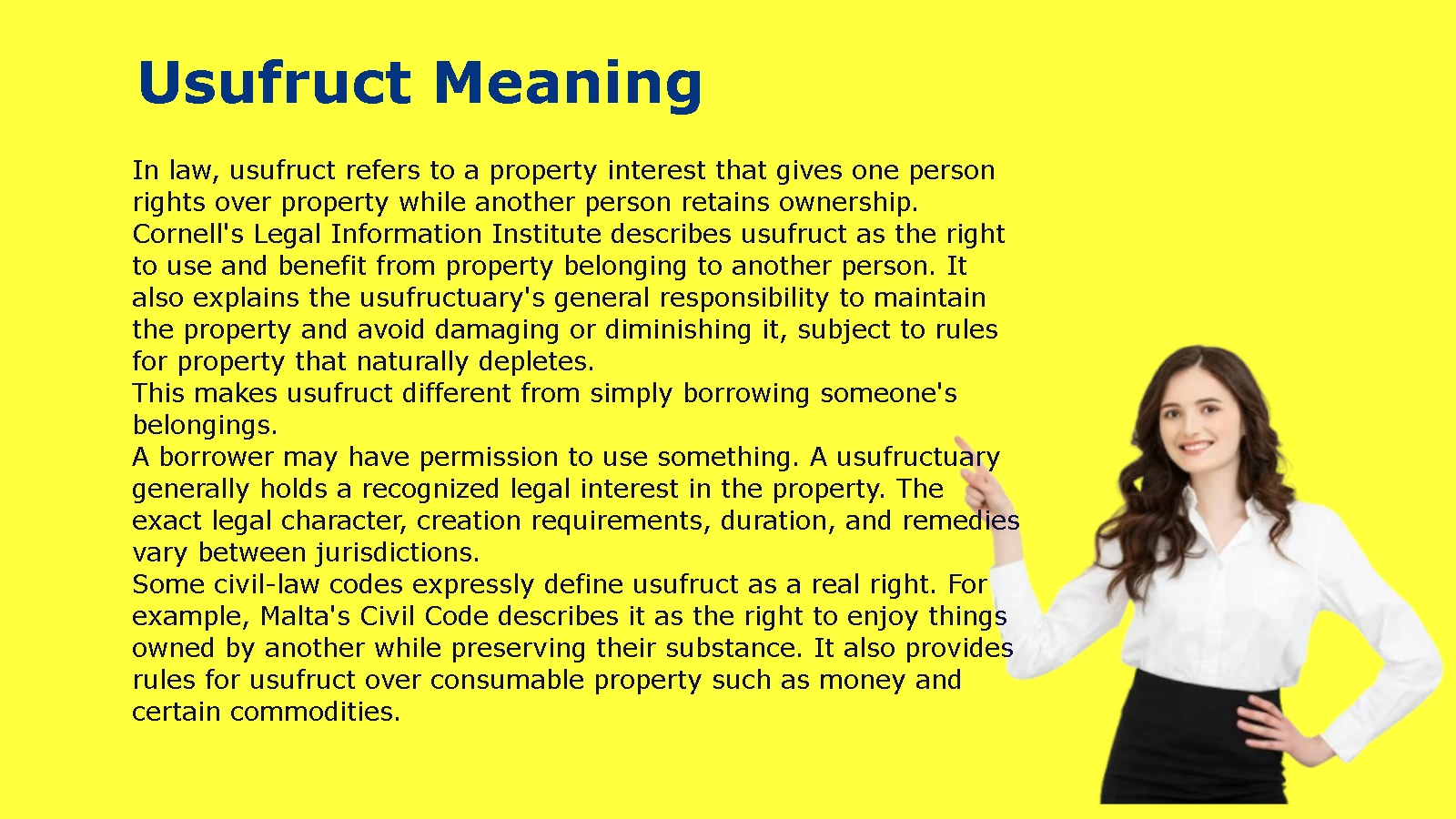 Usufruct Meaning