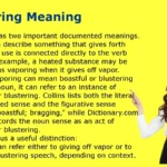 Vaporing Meaning